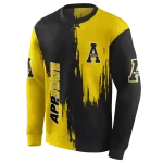 appalachian state mountaineers splatter effect black hoodie best selling