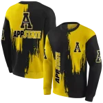 appalachian state mountaineers splatter effect black hoodie best selling