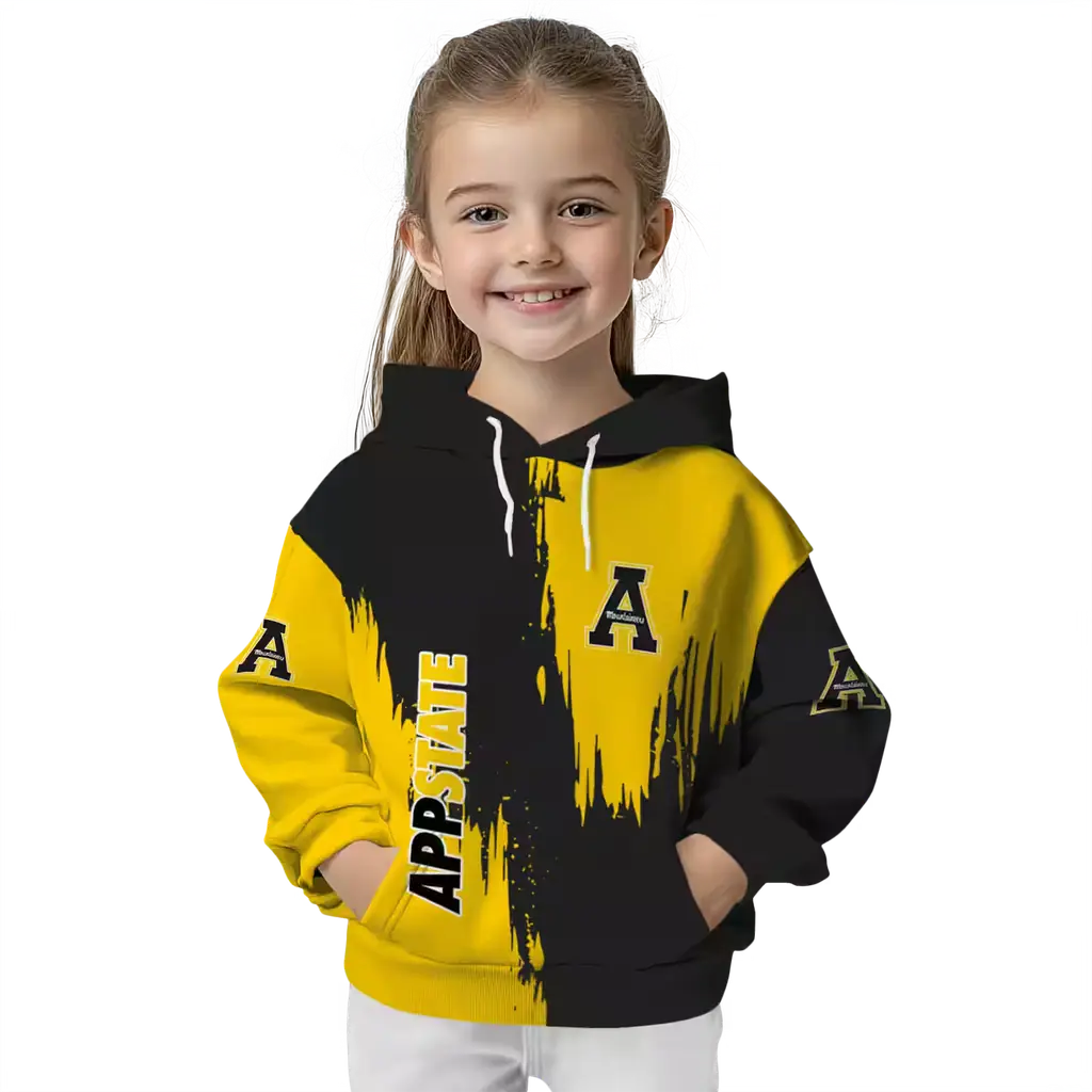 appalachian state mountaineers splatter effect black hoodie top rated appalachian state mountaineers splatter effect black hoodie top rated