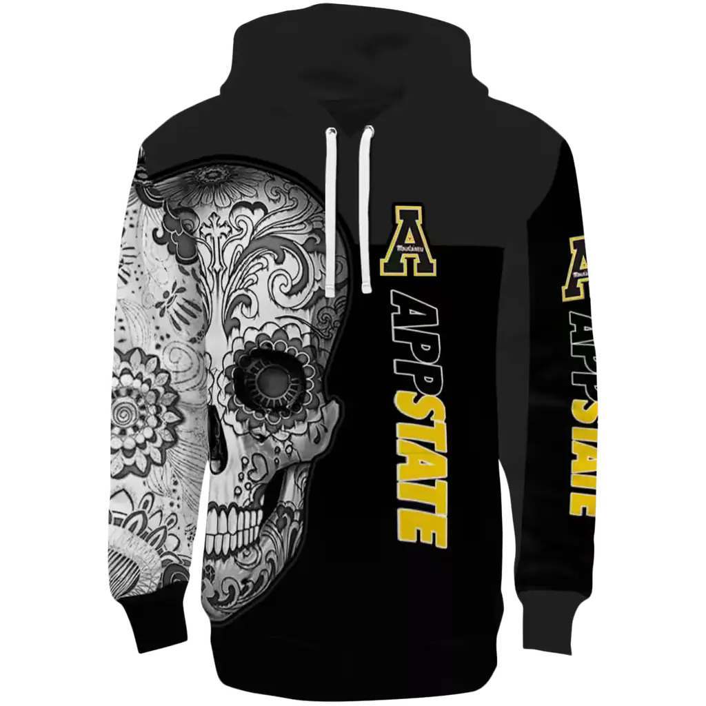 appalachian state mountaineers sugar skull black hoodie best selling appalachian state mountaineers sugar skull black hoodie best selling