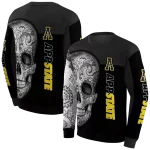 appalachian state mountaineers sugar skull black hoodie best selling