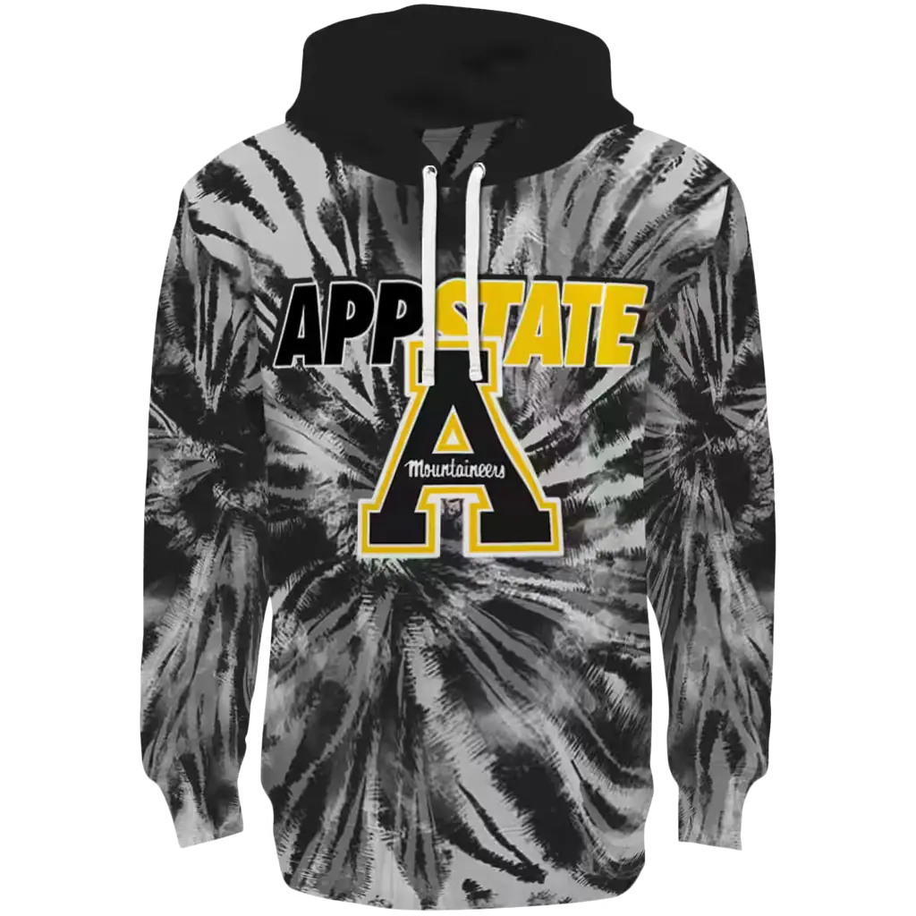 appalachian state mountaineers tie dye pattern black hoodie best selling appalachian state mountaineers tie dye pattern black hoodie best selling