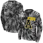 appalachian state mountaineers tie dye pattern black hoodie best selling