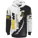 appalachian state mountaineers triangular pattern black white hoodie best selling