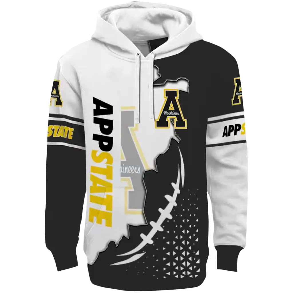 appalachian state mountaineers triangular pattern black white hoodie best selling appalachian state mountaineers triangular pattern black white hoodie best selling