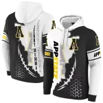 appalachian state mountaineers triangular pattern black white hoodie best selling