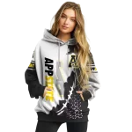 appalachian state mountaineers triangular pattern black white hoodie best selling