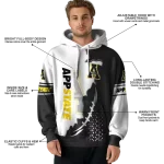 appalachian state mountaineers triangular pattern black white hoodie best selling