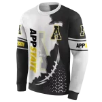 appalachian state mountaineers triangular pattern black white hoodie best selling