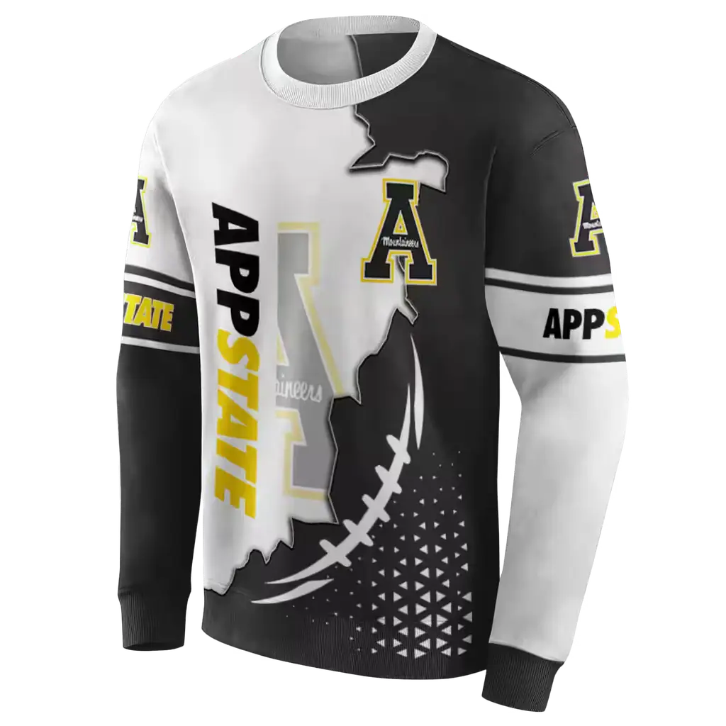 appalachian state mountaineers triangular pattern black white hoodie new arrival appalachian state mountaineers triangular pattern black white hoodie new arrival