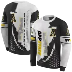 appalachian state mountaineers triangular pattern black white hoodie best selling
