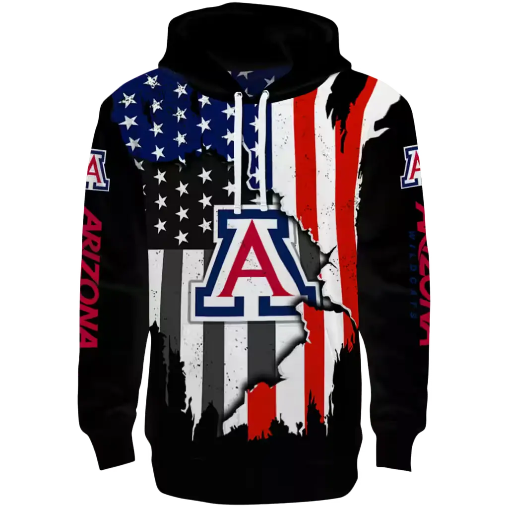 arizona wildcats american pride black hoodie best selling arizona wildcats american pride black hoodie best selling