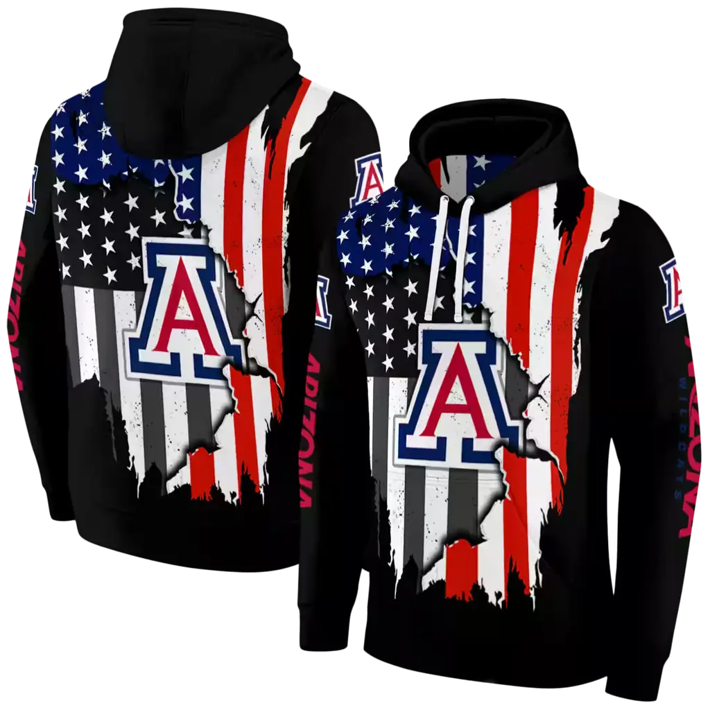 arizona wildcats american pride black hoodie fashion forward arizona wildcats american pride black hoodie fashion forward
