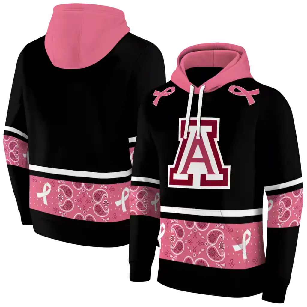 arizona wildcats awareness ribbon black pink hoodie fashion forward arizona wildcats awareness ribbon black pink hoodie fashion forward