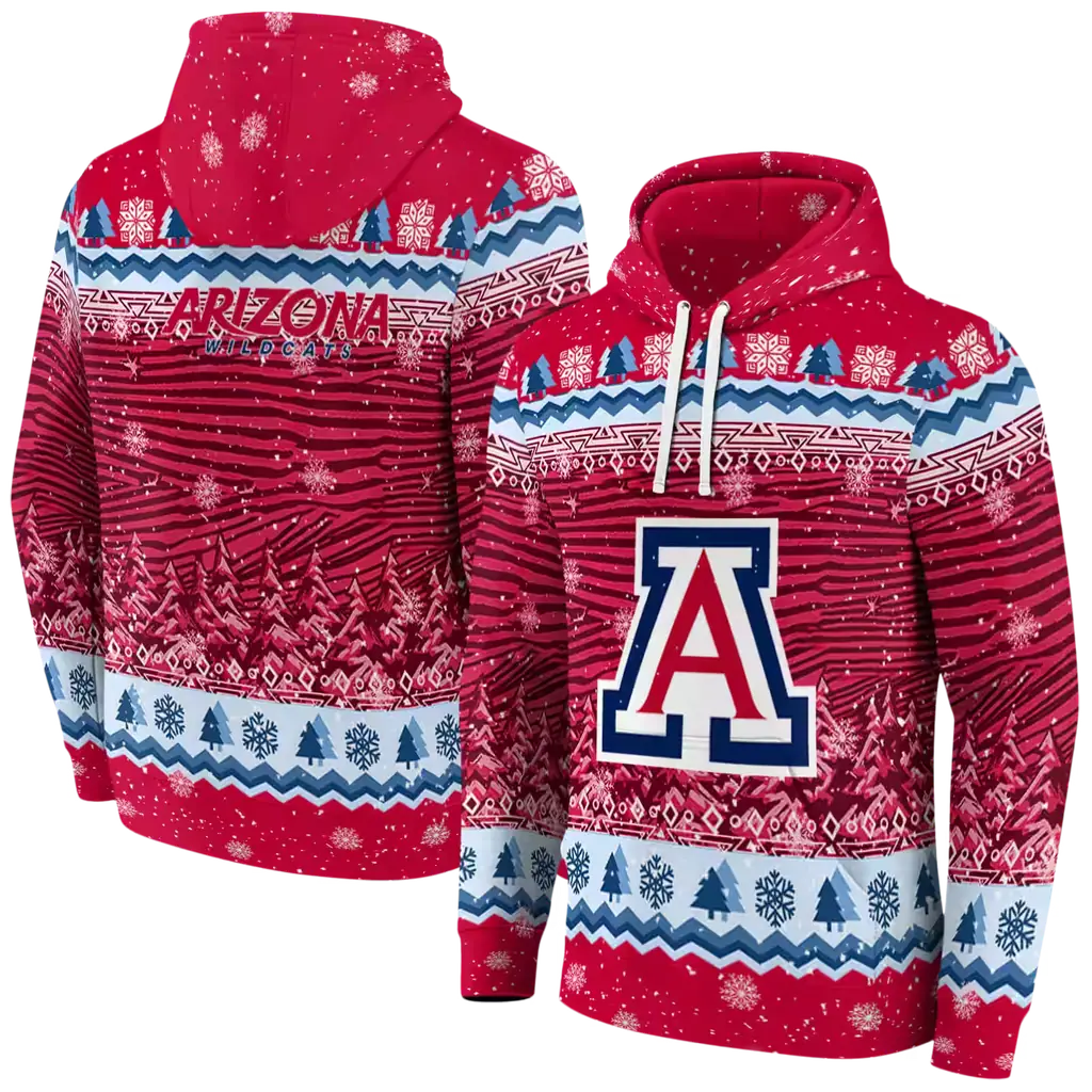 arizona wildcats christmas trees red hoodie fashion forward arizona wildcats christmas trees red hoodie fashion forward