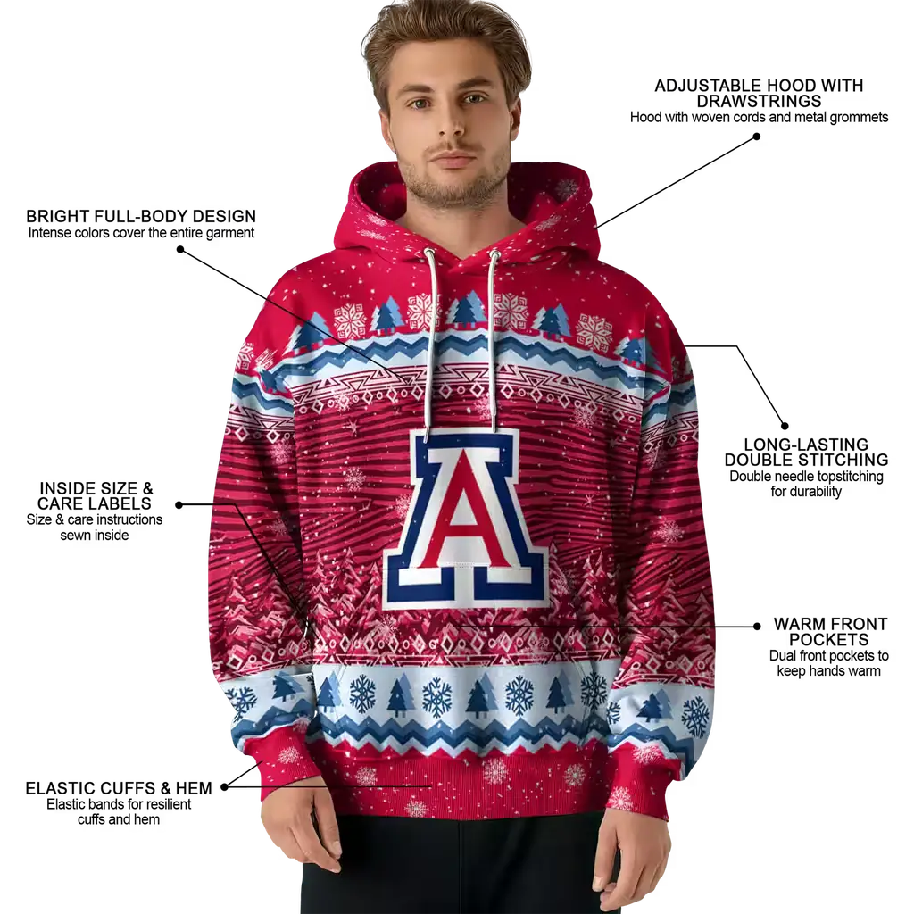 arizona wildcats christmas trees red hoodie latest model arizona wildcats christmas trees red hoodie latest model