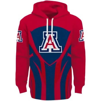 arizona wildcats concentric lines red black hoodie best selling