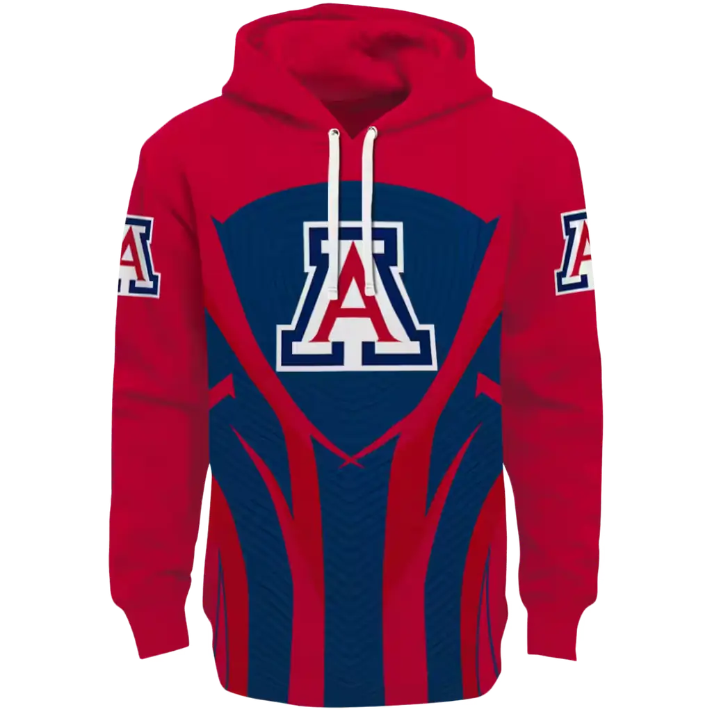 arizona wildcats concentric lines red black hoodie best selling arizona wildcats concentric lines red black hoodie best selling