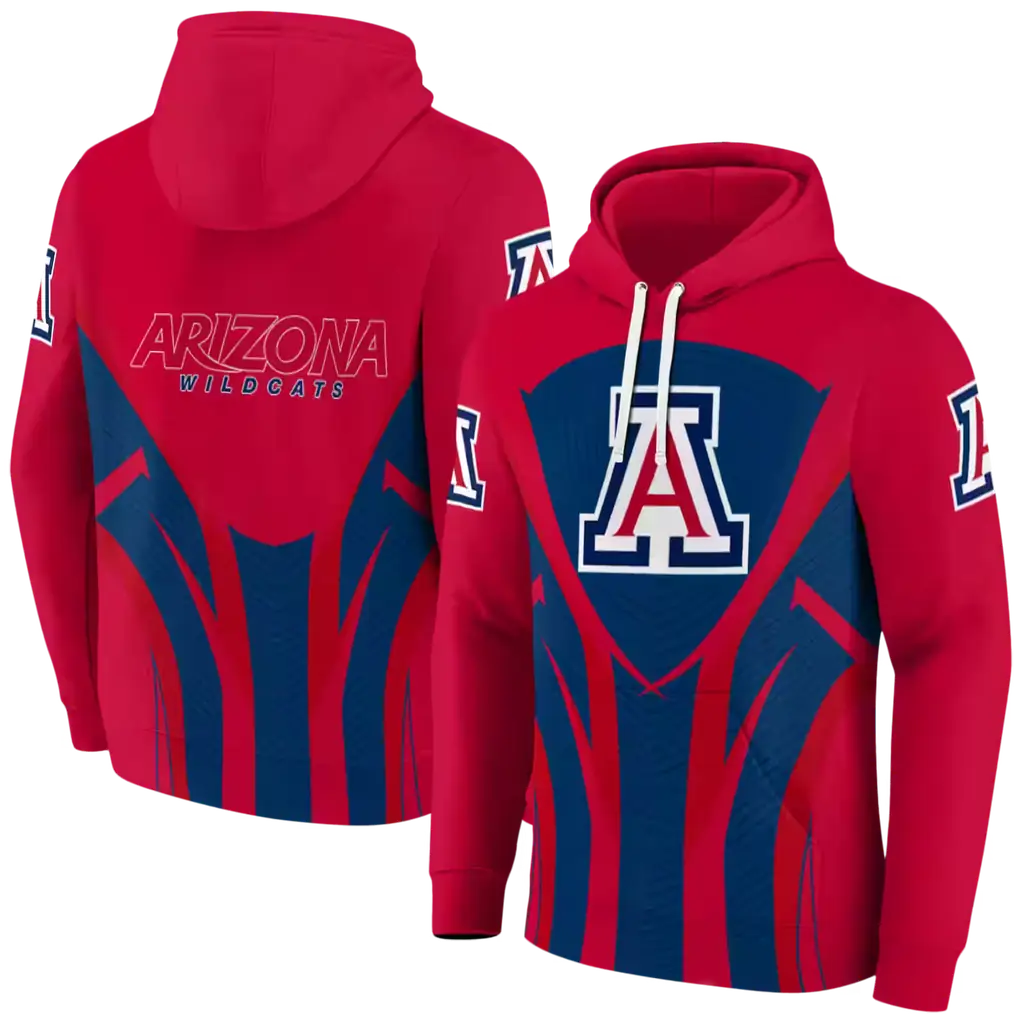 arizona wildcats concentric lines red black hoodie fashion forward arizona wildcats concentric lines red black hoodie fashion forward