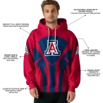 arizona wildcats concentric lines red black hoodie best selling