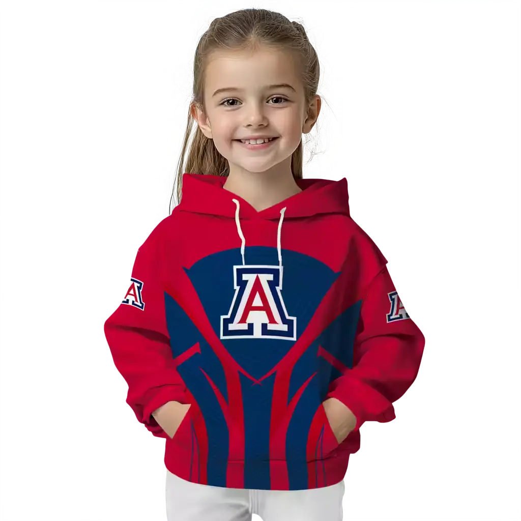 arizona wildcats concentric lines red black hoodie top rated arizona wildcats concentric lines red black hoodie top rated