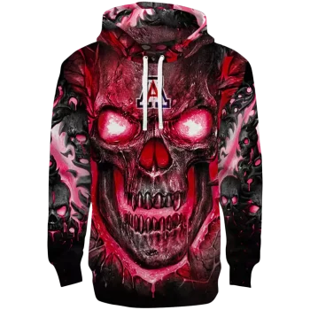 arizona wildcats demonic skull red black hoodie best selling