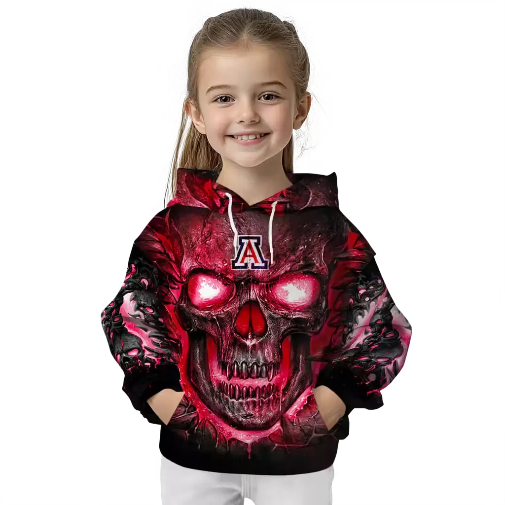 arizona wildcats demonic skull red black hoodie top rated arizona wildcats demonic skull red black hoodie top rated
