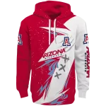 arizona wildcats dynamic slash red white hoodie best selling
