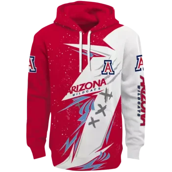 arizona wildcats dynamic slash red white hoodie best selling