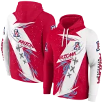 arizona wildcats dynamic slash red white hoodie best selling