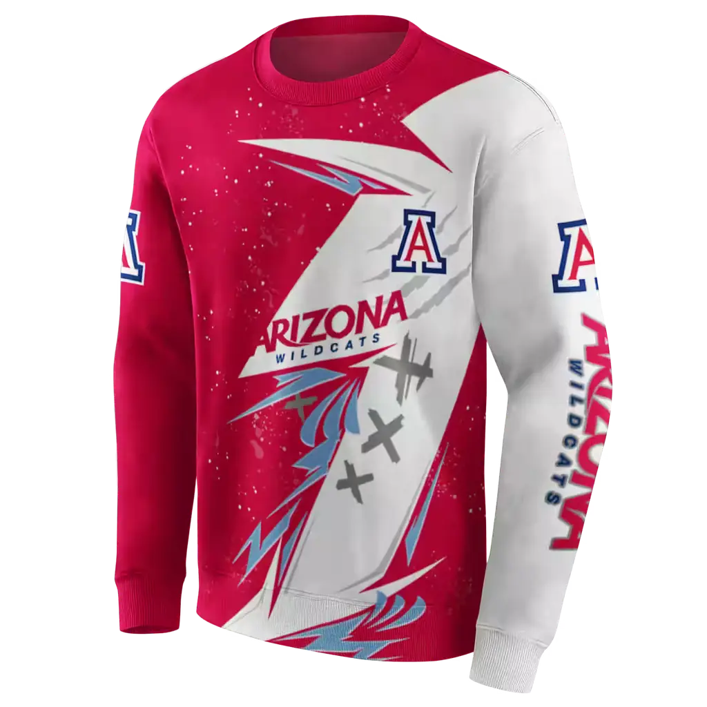 arizona wildcats dynamic slash red white hoodie new arrival arizona wildcats dynamic slash red white hoodie new arrival