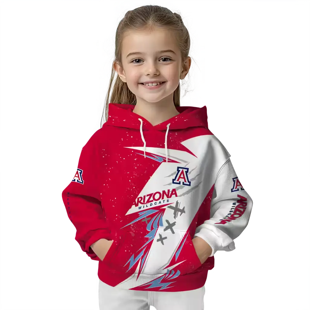 arizona wildcats dynamic slash red white hoodie top rated arizona wildcats dynamic slash red white hoodie top rated