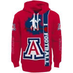 arizona wildcats football heartbeat red hoodie best selling