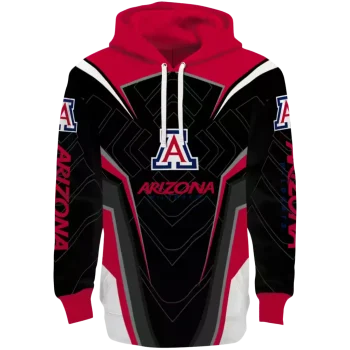 arizona wildcats futuristic pattern red black hoodie best selling