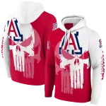 arizona wildcats graphic punisher red white hoodie best selling