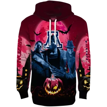 arizona wildcats halloween vibes red black hoodie best selling