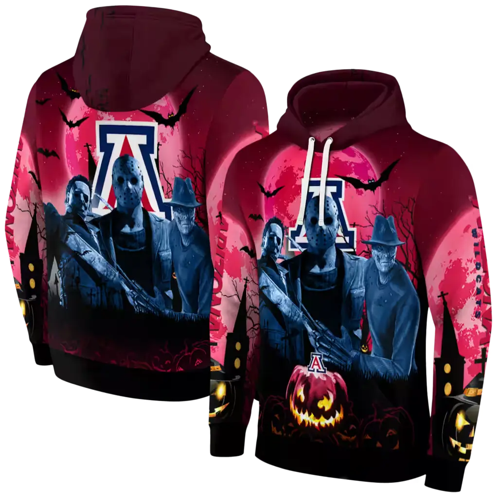 arizona wildcats halloween vibes red black hoodie fashion forward arizona wildcats halloween vibes red black hoodie fashion forward