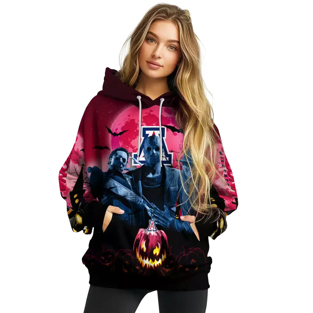 arizona wildcats halloween vibes red black hoodie high quality arizona wildcats halloween vibes red black hoodie high quality