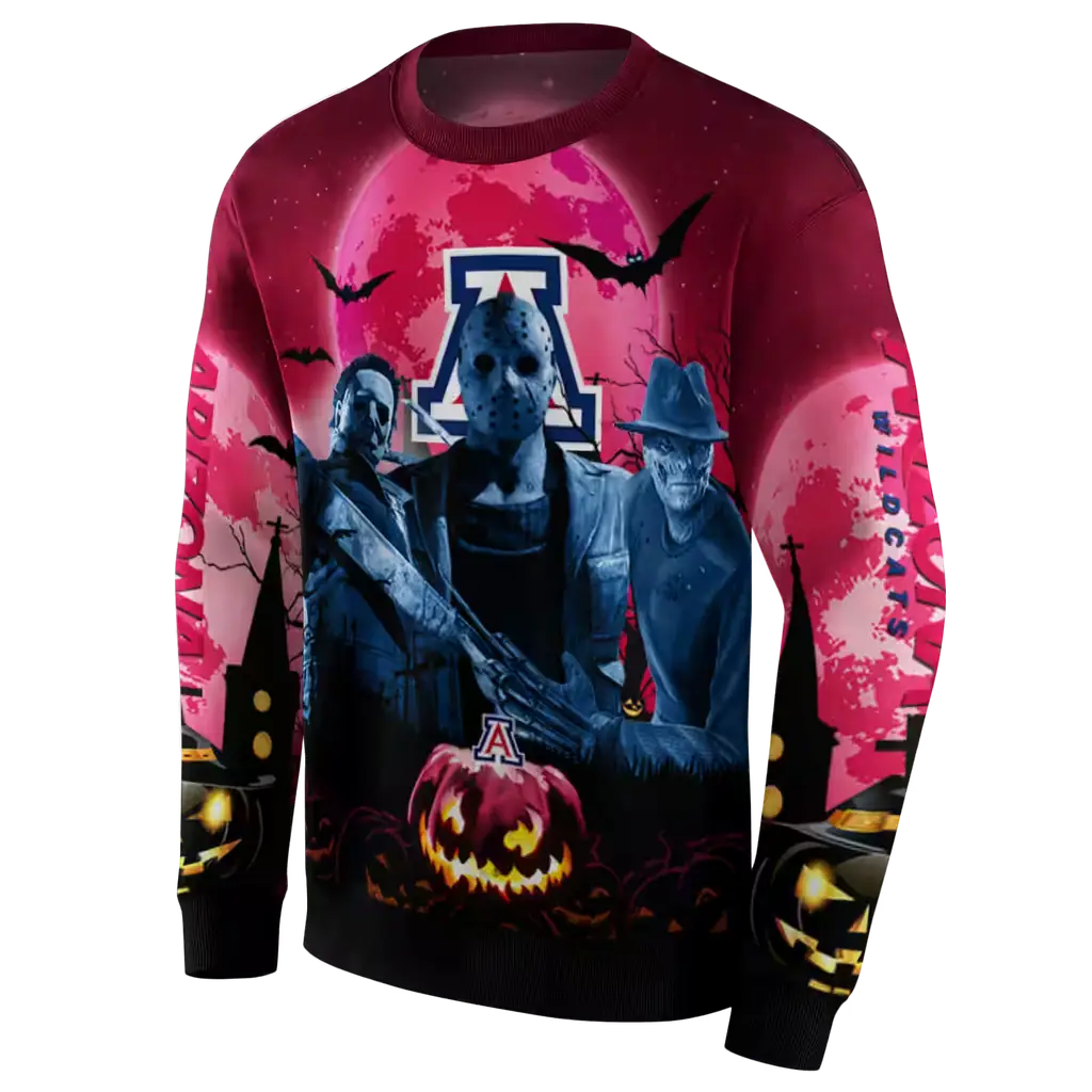 arizona wildcats halloween vibes red black hoodie new arrival arizona wildcats halloween vibes red black hoodie new arrival