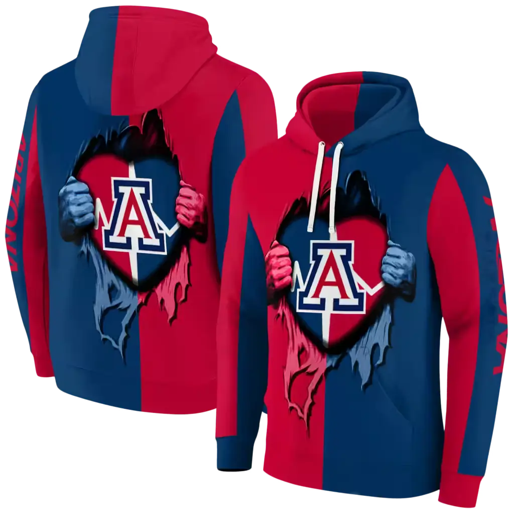 arizona wildcats heartbeat graphic red hoodie fashion forward arizona wildcats heartbeat graphic red hoodie fashion forward