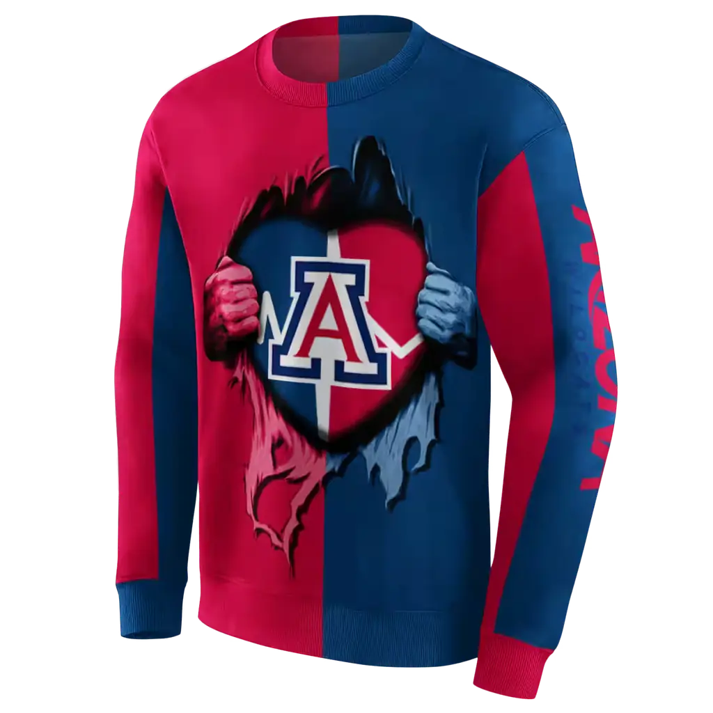 arizona wildcats heartbeat graphic red hoodie new arrival arizona wildcats heartbeat graphic red hoodie new arrival