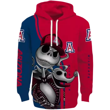arizona wildcats jack skellington red hoodie best selling
