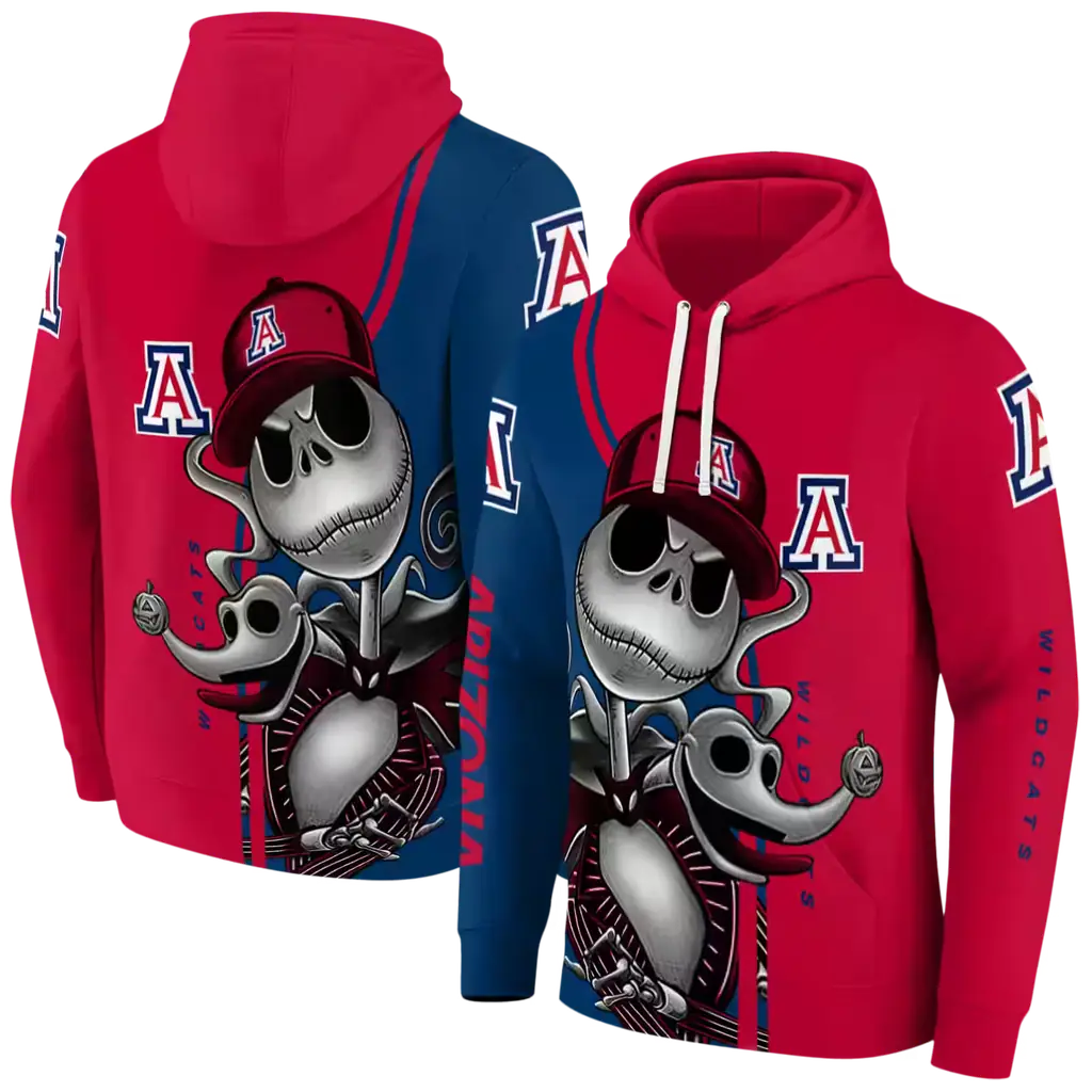 arizona wildcats jack skellington red hoodie fashion forward arizona wildcats jack skellington red hoodie fashion forward