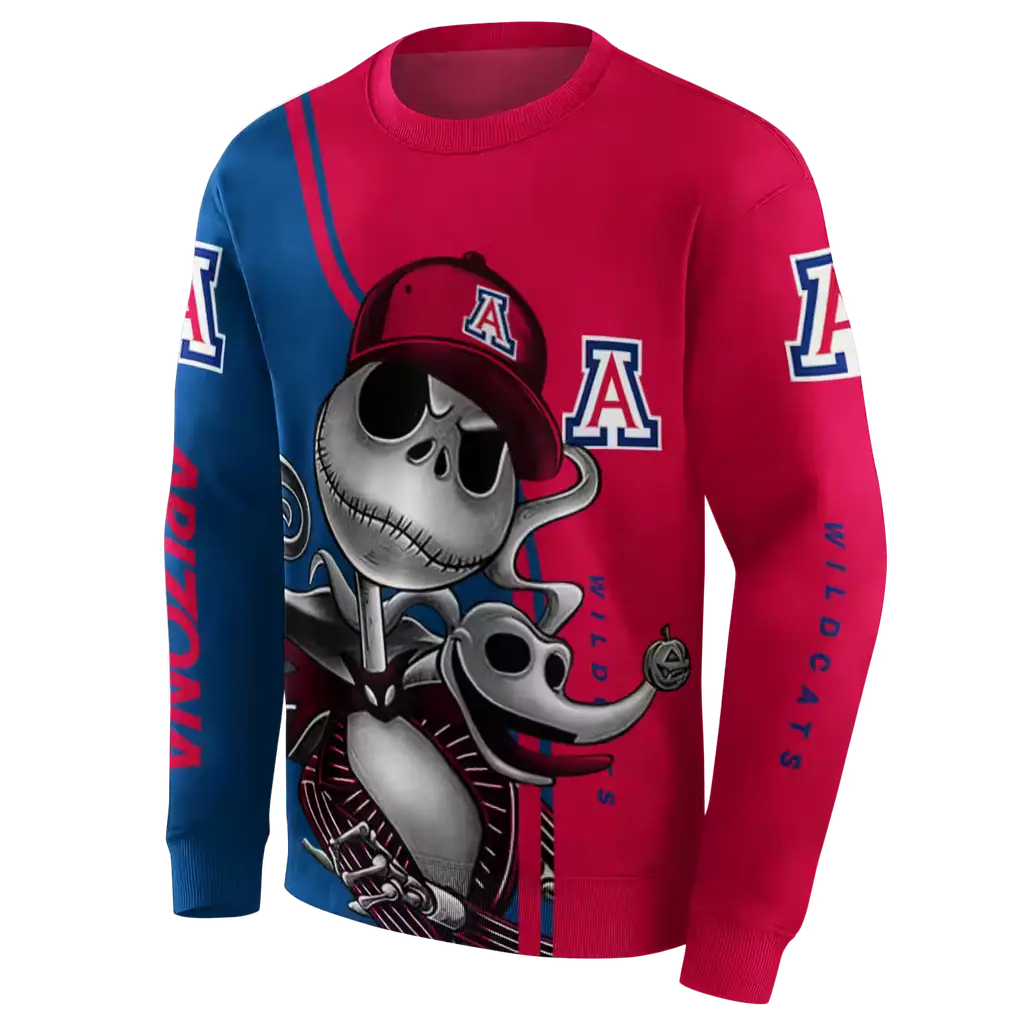 arizona wildcats jack skellington red hoodie new arrival arizona wildcats jack skellington red hoodie new arrival