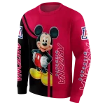 arizona wildcats mickey mouse red black hoodie best selling