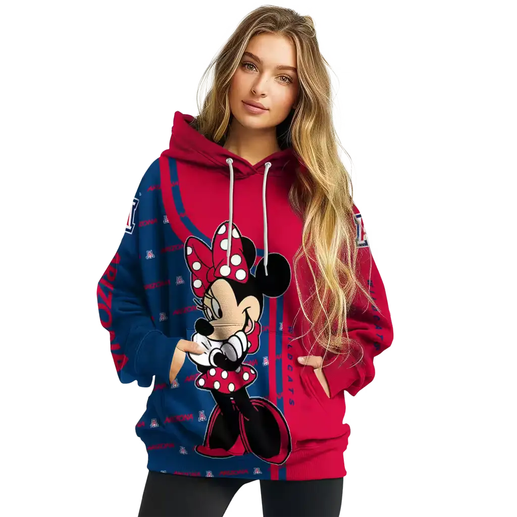arizona wildcats minnie mouse red hoodie high quality arizona wildcats minnie mouse red hoodie high quality
