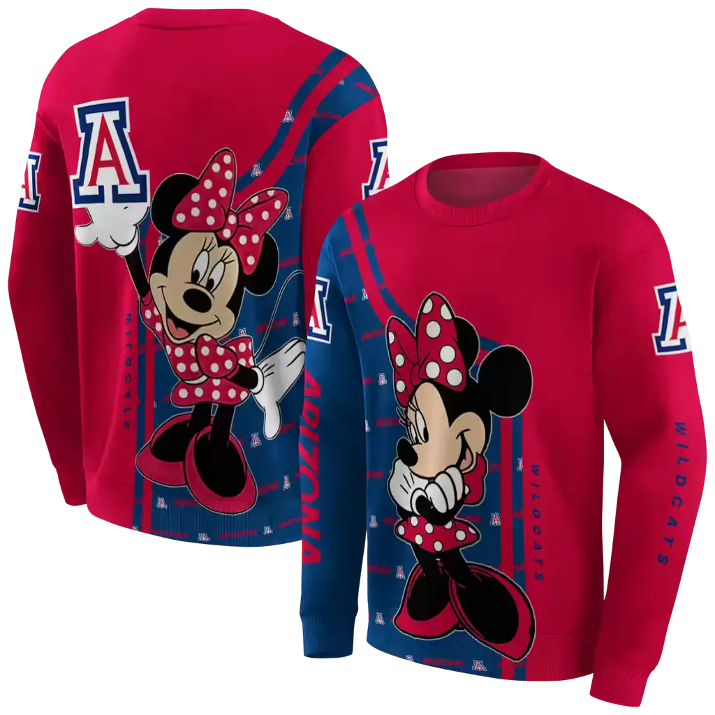 arizona wildcats minnie mouse red hoodie premium grade arizona wildcats minnie mouse red hoodie premium grade