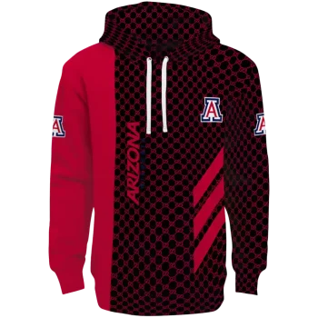 arizona wildcats monogram pattern red hoodie best selling
