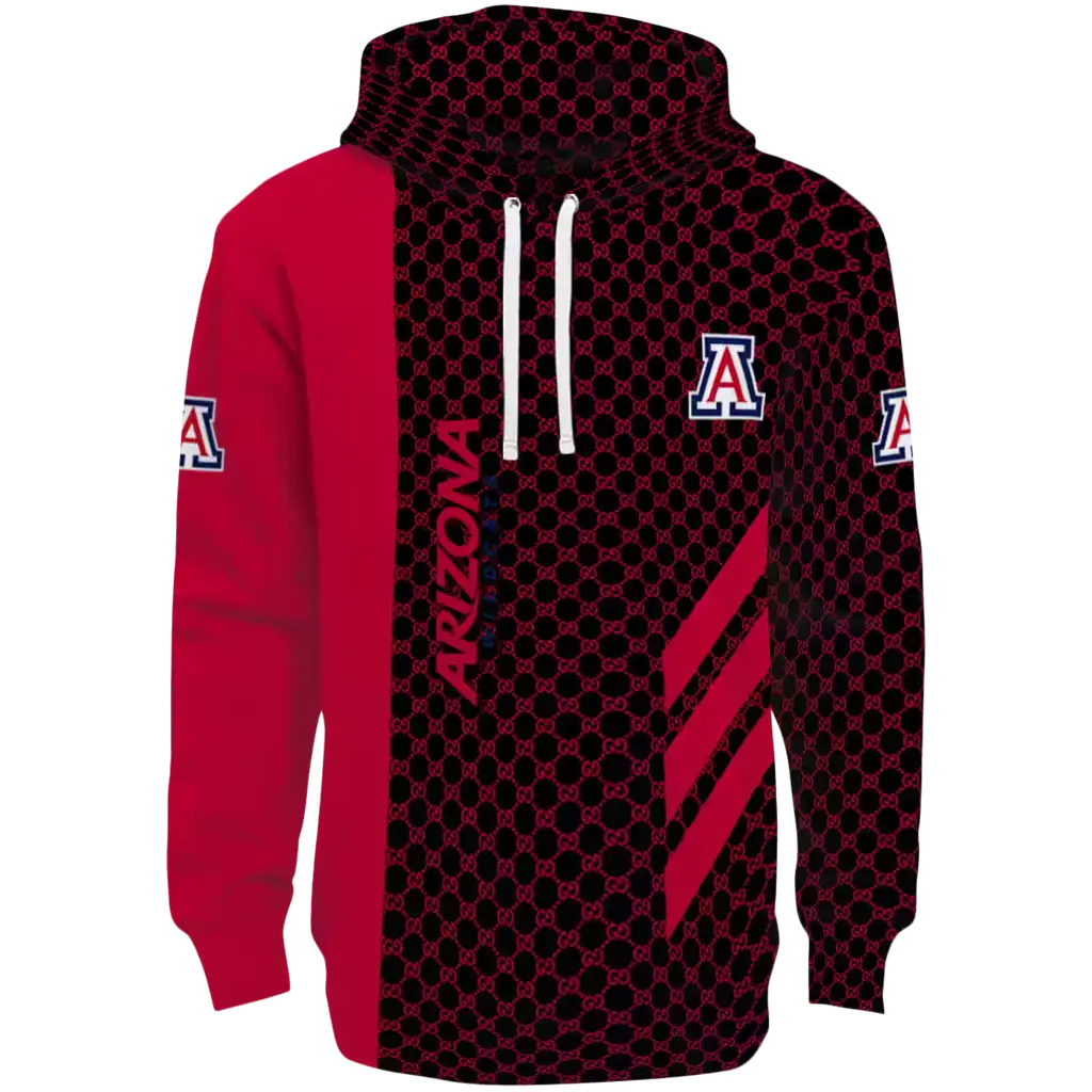 arizona wildcats monogram pattern red hoodie best selling arizona wildcats monogram pattern red hoodie best selling