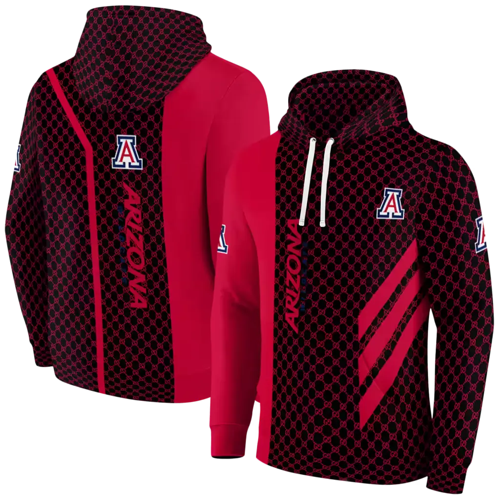 arizona wildcats monogram pattern red hoodie fashion forward arizona wildcats monogram pattern red hoodie fashion forward